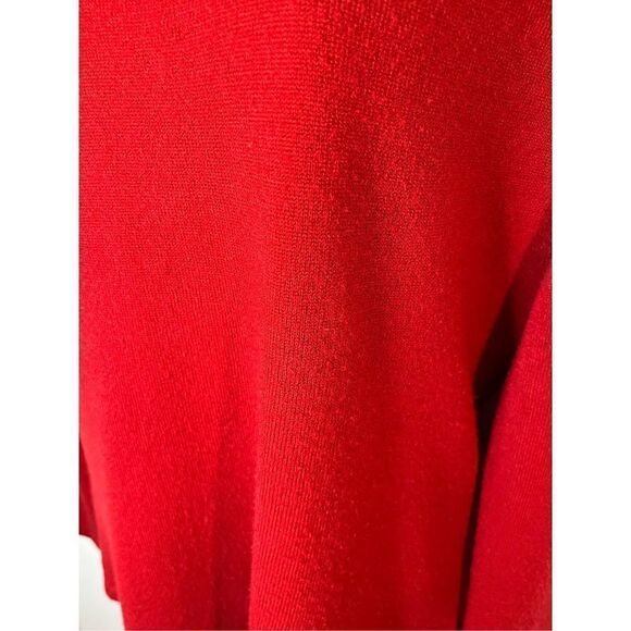 Debbie Morgan Beaded Red Sweater Long Sleeves Holiday - Picture 4 of 7